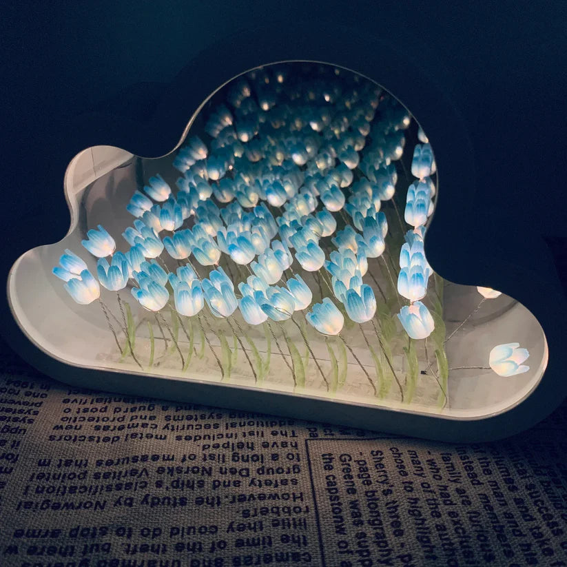 Cloud Tulip Night Light Mirror Lamp